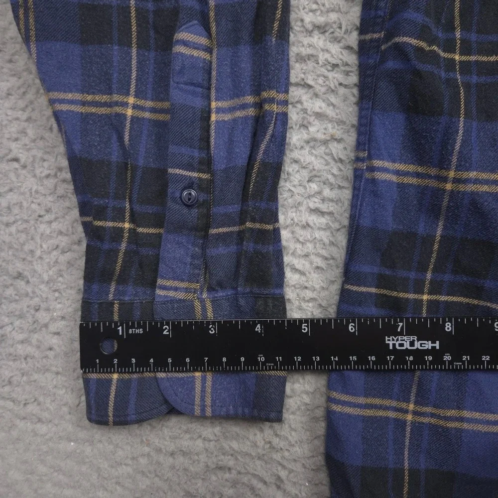UNTUCKit Men 3XL Blue Plaid Cotton Button Up Shirt Long Sleeve Chest Pocket